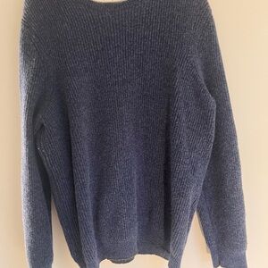 Vintage 90s Joseph Abboud Ribbed Knit Sweater Men’s XL Blue Crewneck Wool Blend